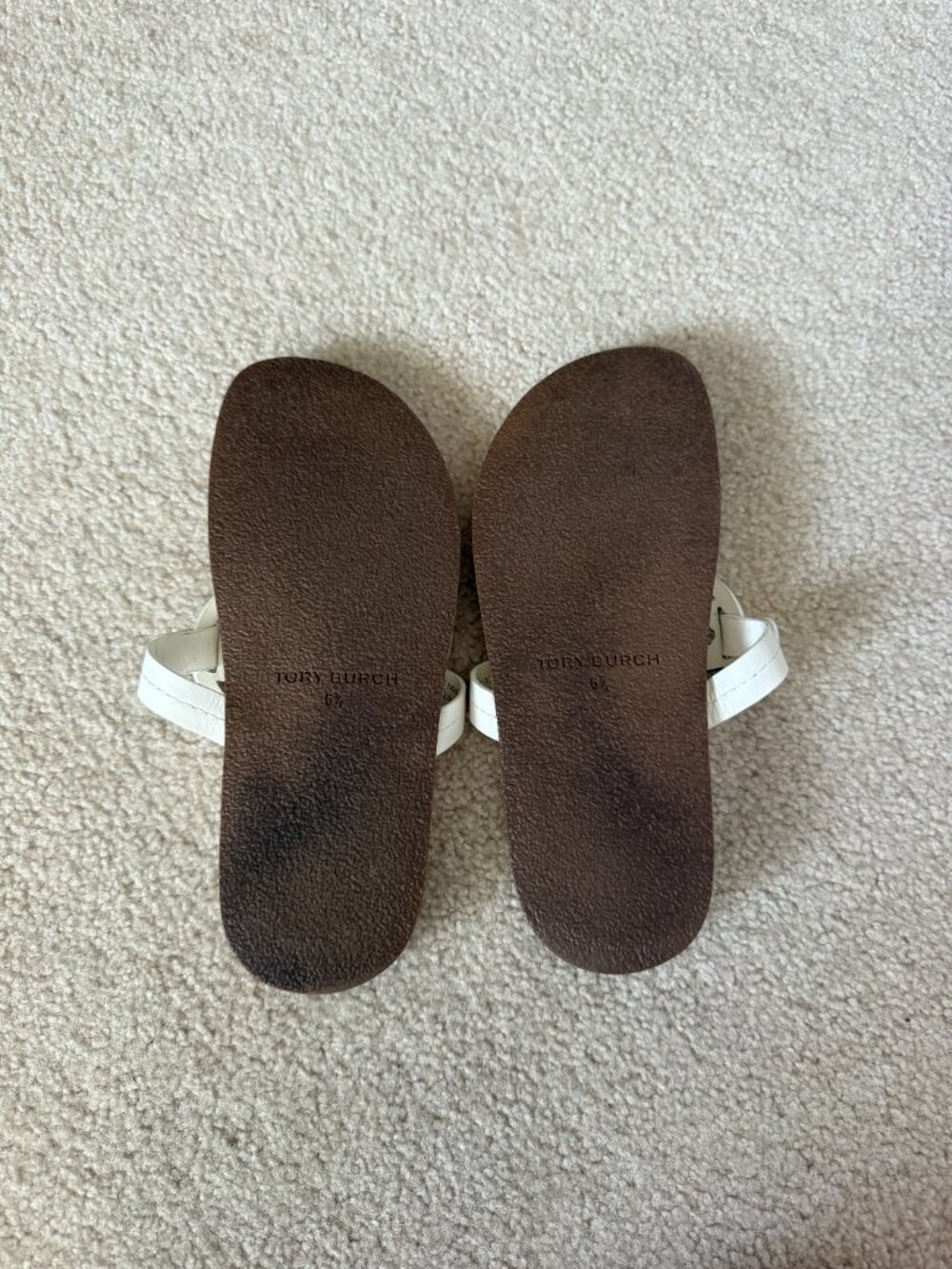 Tory Burch White Miller Cloud Sandals - Picture 2 of 5